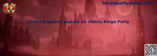 Ejemplo visual del patrón de victoria Cuatro Esquinas en Bingo Party