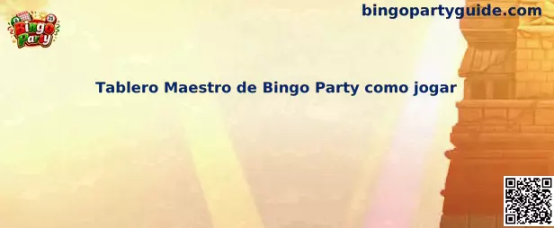 Guía visual del Tablero Maestro de Bingo Party como jogar
